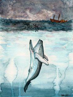 236x314 Jonah The Whale Illustrations, Whale Art - Jonah And The Whale Painting