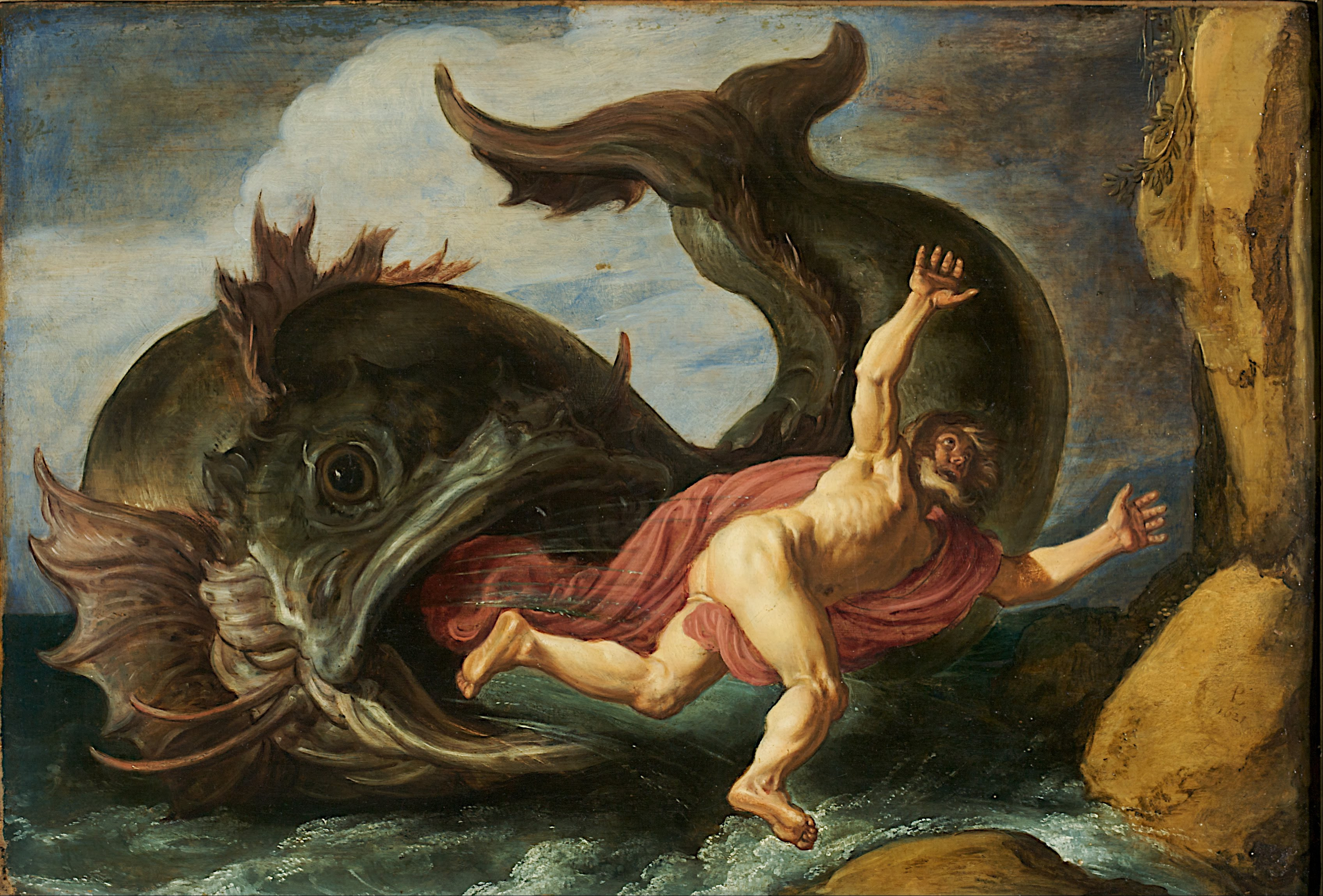 3393x2298 Jonah Amp The Whale (Illustration) - Jonah Painting