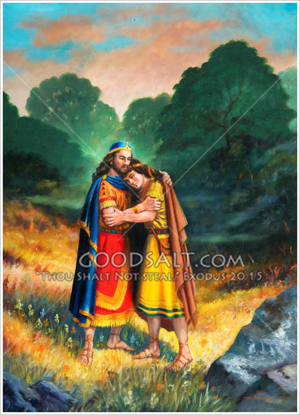 434x600 David And Jonathan - Jonathan And David Painting