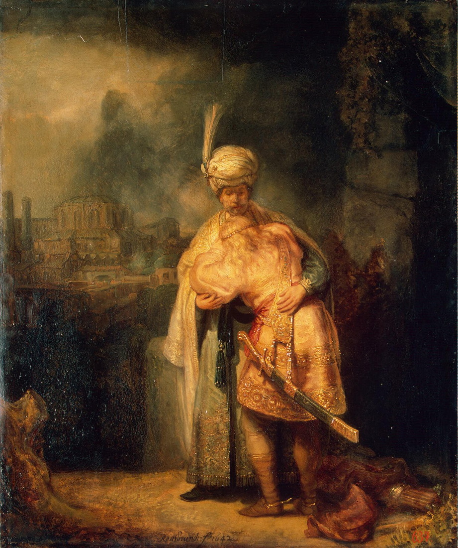 921x1100 Rembrandt Harmensz. Van Rijn David's Farewell To Jonathan - Jonathan And David Painting