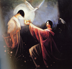 300x287 The History Of Precious Moments, Part 2 The Founding Of Jonathan - Jonathan And David Painting