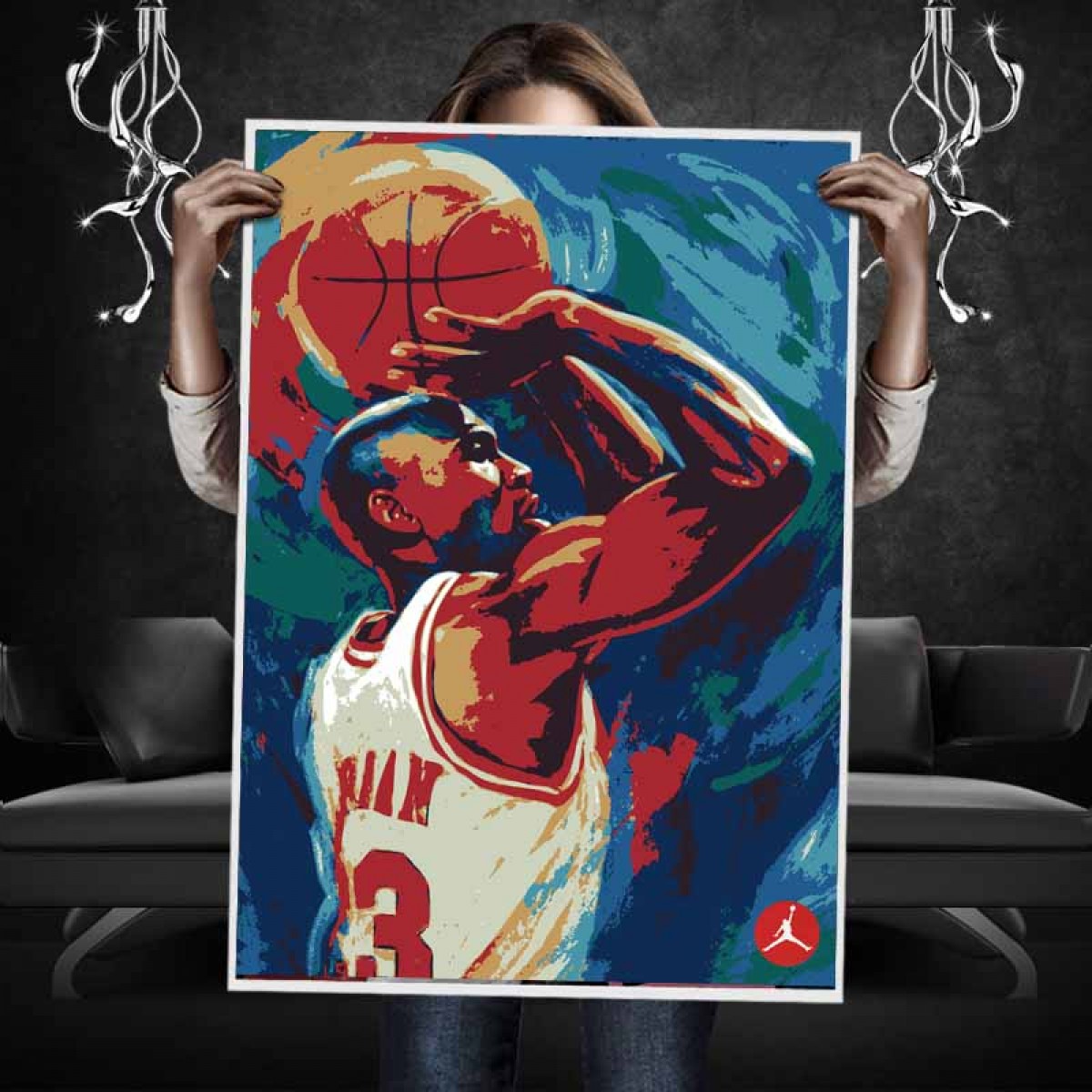 1200x1200 Michael Jordan Painting Poster - Jordan Painting
