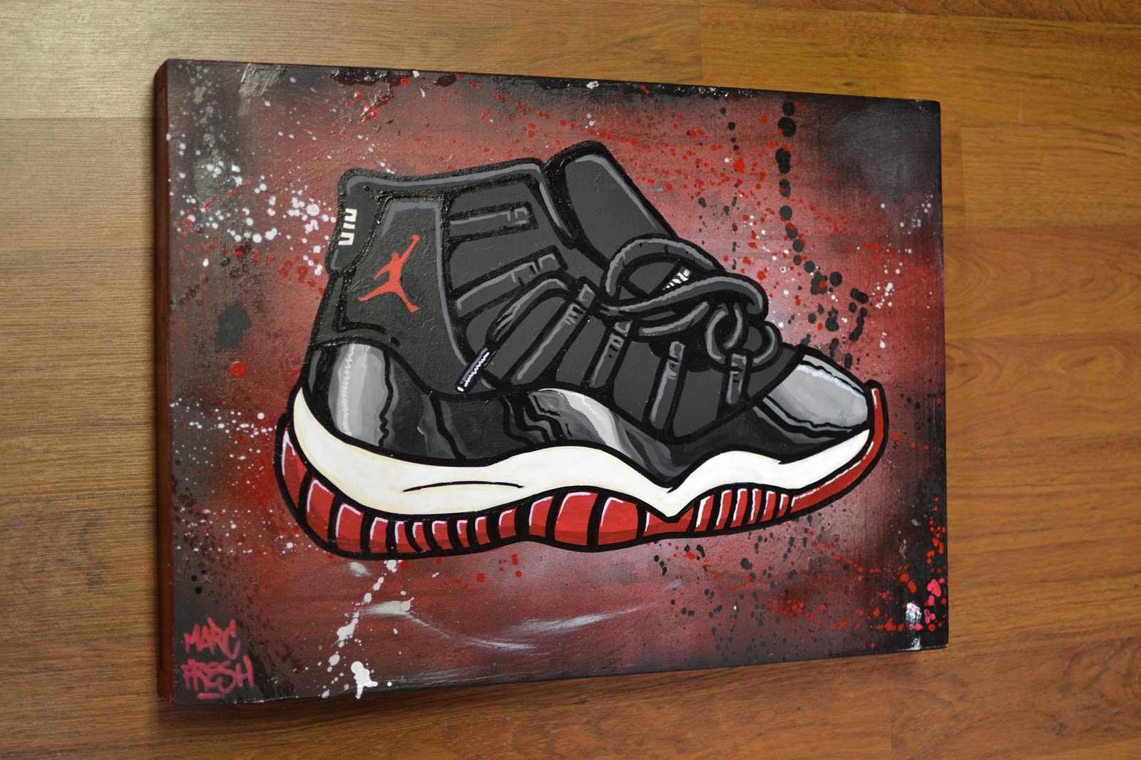 1600x1067 Never Rotten Portrait And New Jordan 11 Painting - Jordan Painting