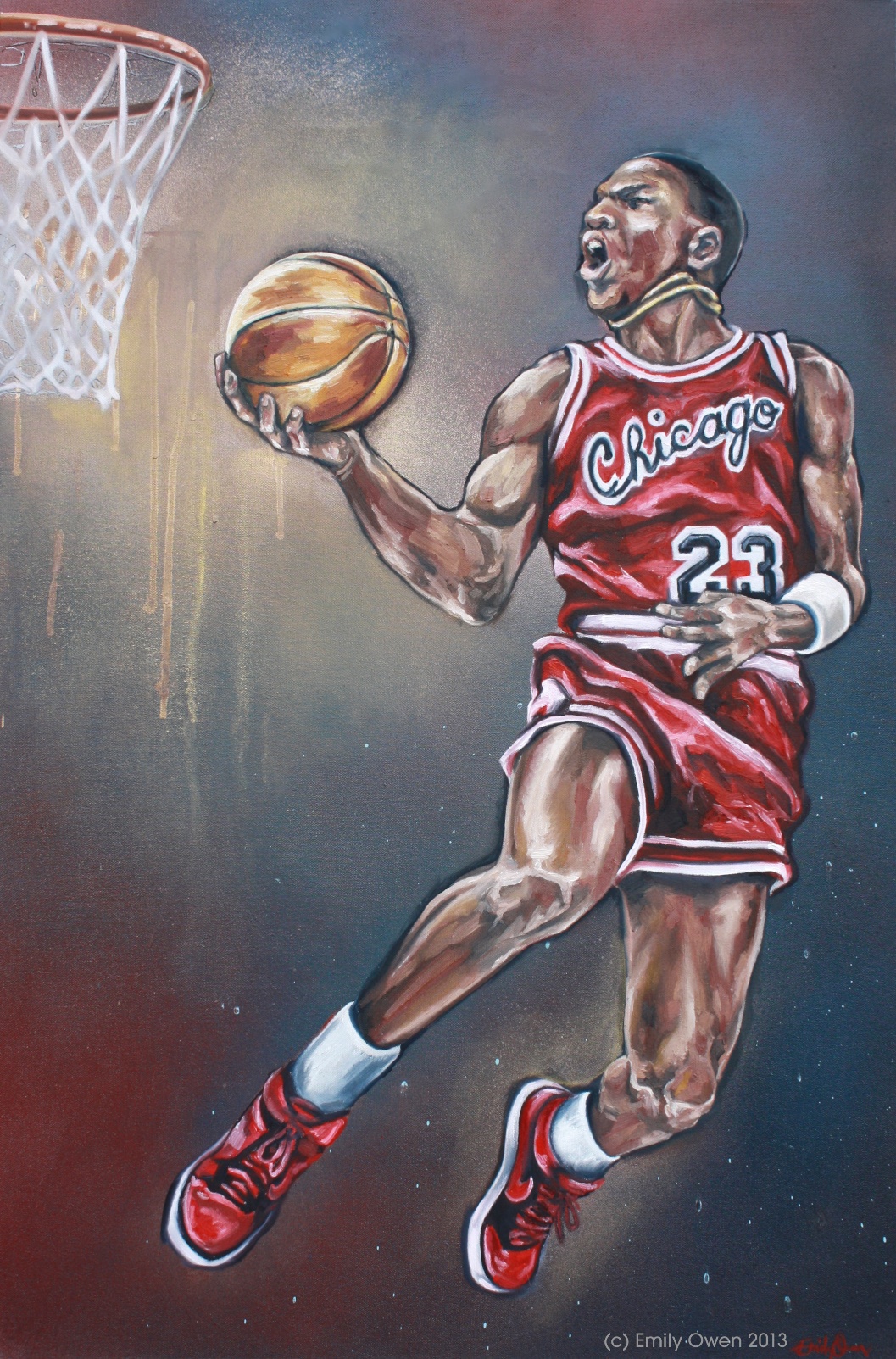 1057x1603 New Portraits, Michael Jordan And Will Farrell! - Jordan Painting