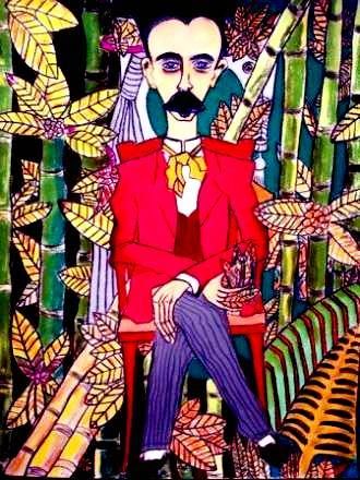 330x440 Jose Marti En Wifredo Lam Pedro Ramon Lopez - Jose Marti Painting