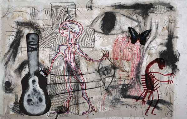 600x381 I'M Exhausted By My Imagination. Musicisart Magazine - Joseph Arthur Painting