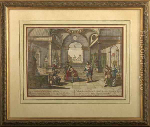 600x507 Joseph's Brothers Presenting His Coat Of Many Colors To Their - Joseph Coat Of Many Colors Painting