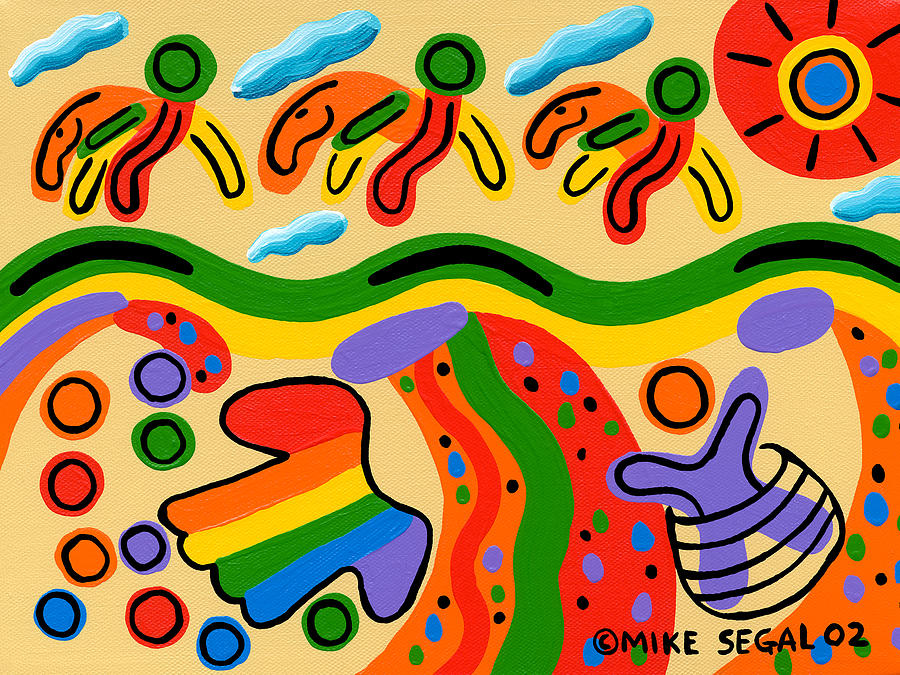 900x675 Joseph And The Coat Of Many Colors Painting By Mike Segal - Joseph Coat Of Many Colors Painting