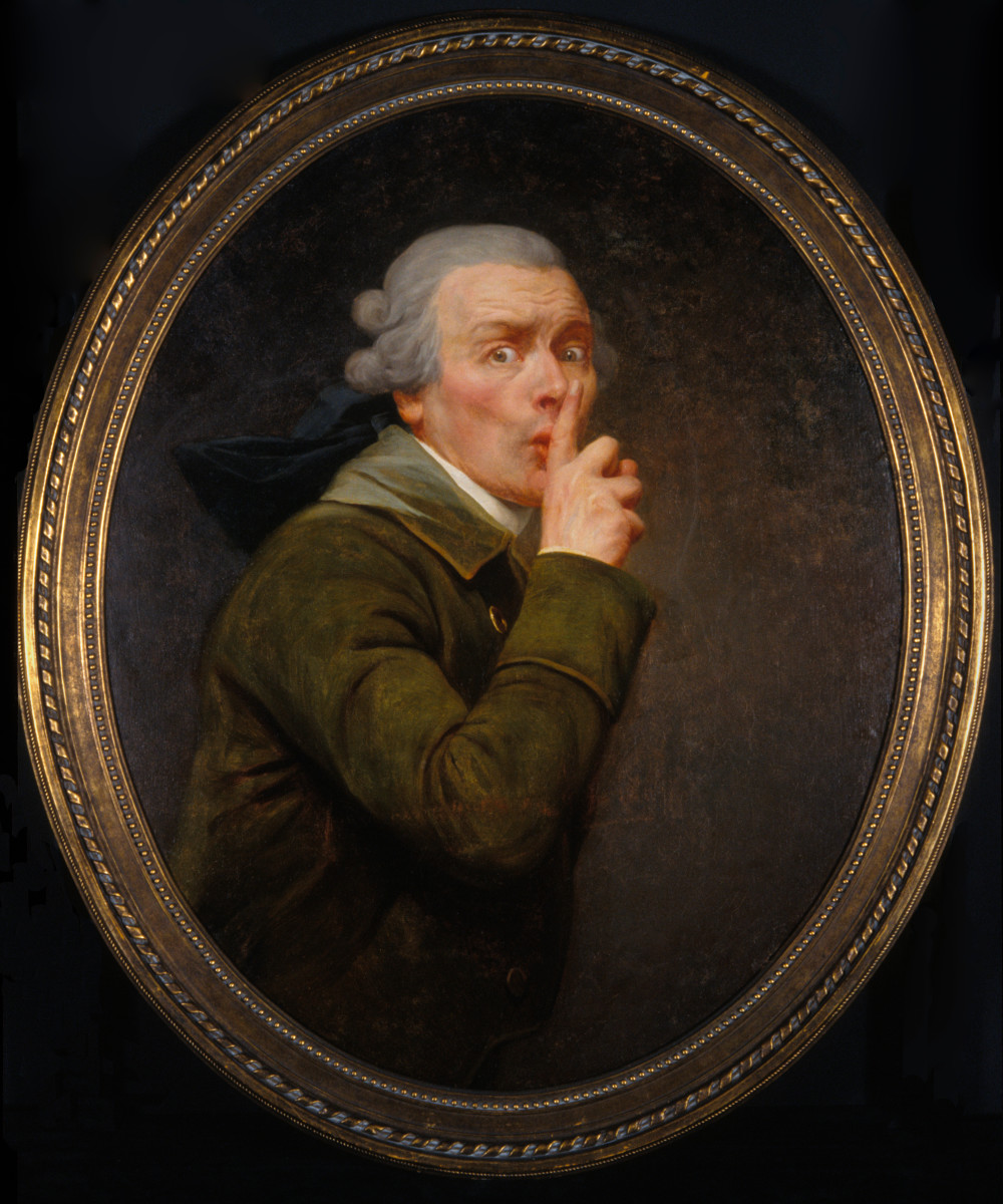 1000x1200 Le Discret (Self Portrait Being Discreet) By Joseph Ducreux - Joseph Ducreux Painting