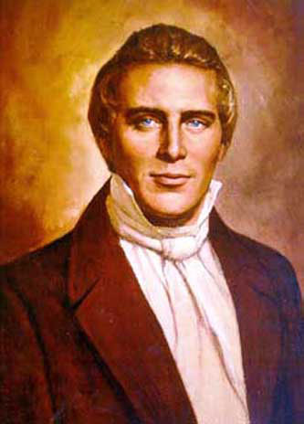 333x464 The American Prophet Painting By Del Parson - Joseph Smith Painting