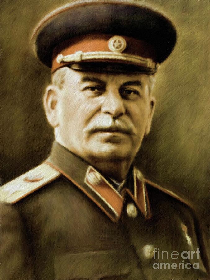 677x900 Joseph Stalin, Leaders Of Wwii Series Painting By Esoterica Art Agency - Joseph Stalin Painting