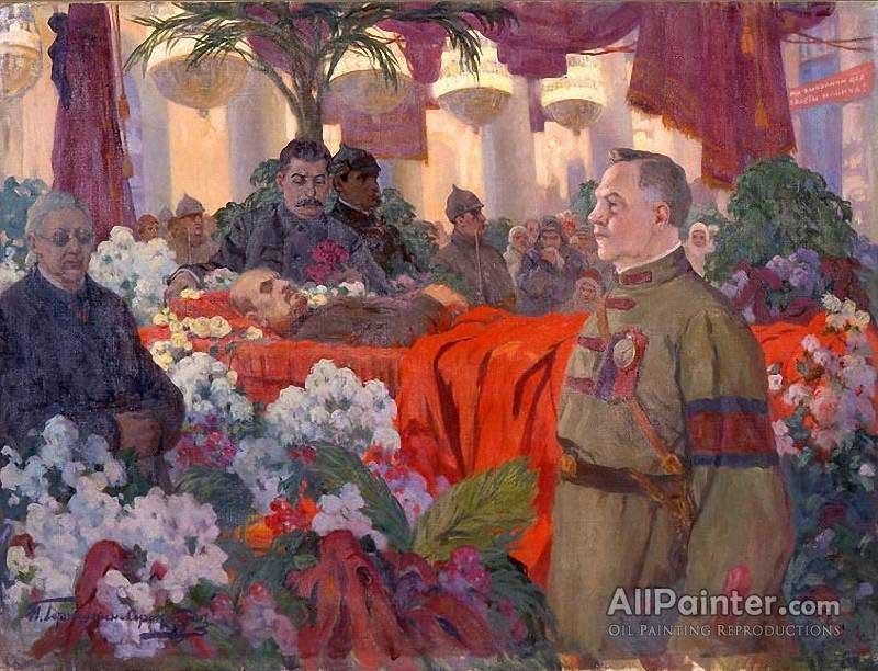 800x612 Ivan Goryushkin Sorokopudov Joseph Stalin By Vladimir Lenin'S - Joseph Stalin Painting