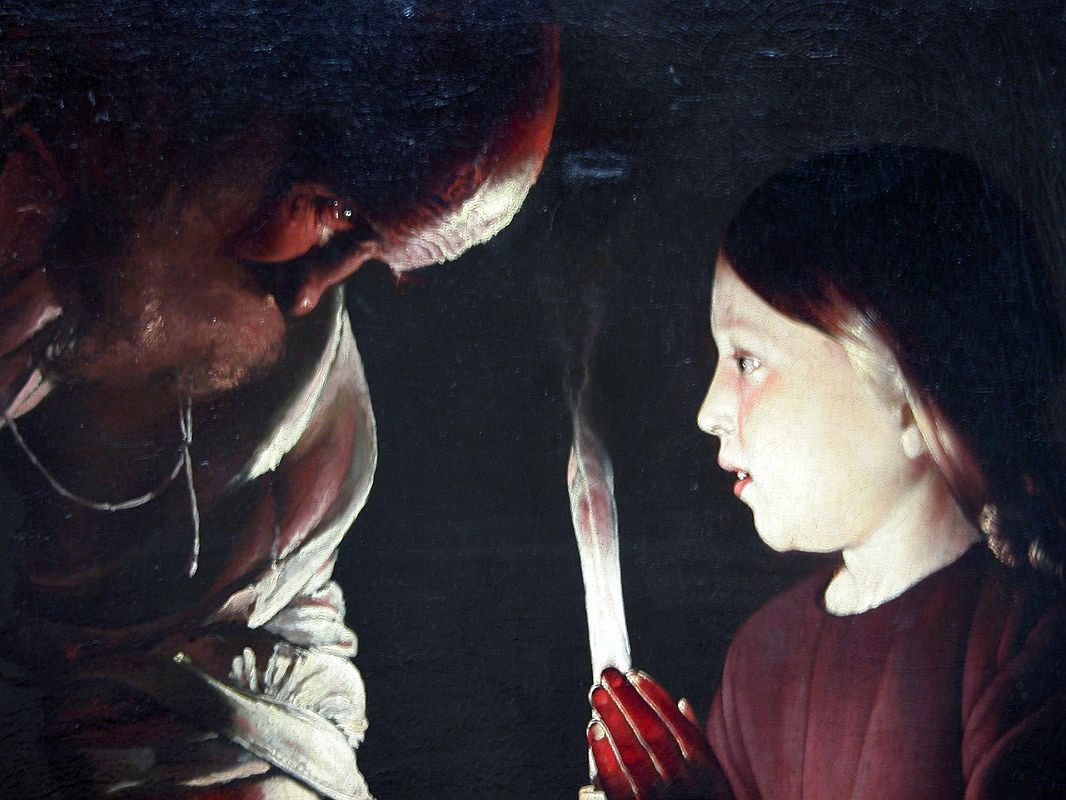 1066x800 Paris Louvre Painting 1642 Georges De La Tour - Joseph The Carpenter Painting