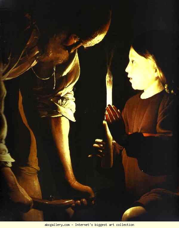 600x763 Georges De La Tour. St. Joseph The Carpenter. Detail. - Joseph The Carpenter Painting