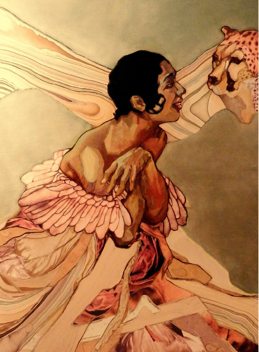 1000x1356 Bob Tomlinson Viridian Artists - Josephine Baker Painting