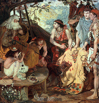 400x420 Jacob And Joseph's Coat Ford Madox Brown Painting Reproduction - Josephs Coat Painting