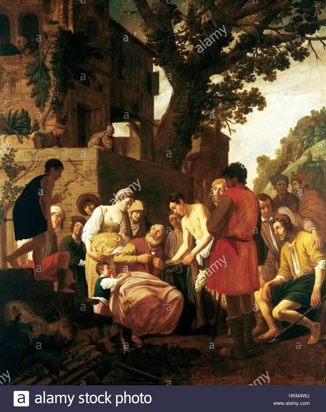 1101x1390 Moeyaert Joseph's Coat Brought To Jacob Stock Photo 132593934 - Josephs Coat Painting