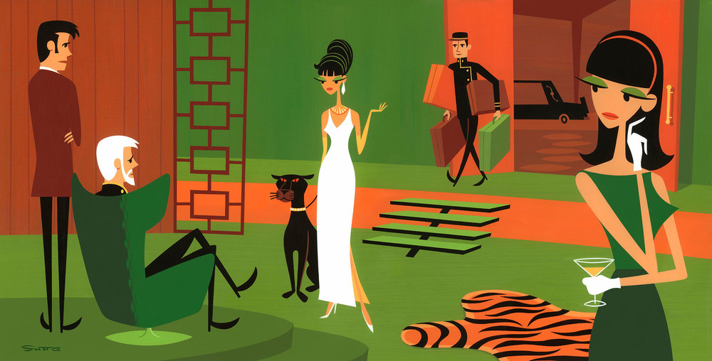 1000x508 Shag - Josh Agle Original Painting