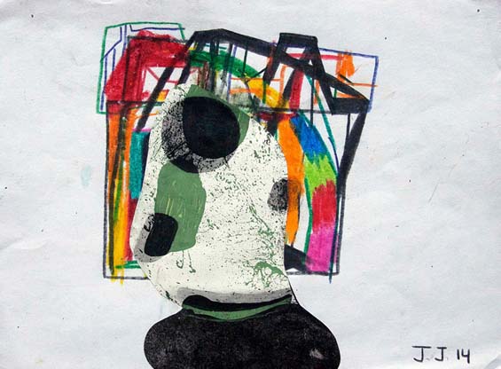 565x416 Josh Jefferson's Raw, Geometric Paintings Of Faces Explore - Josh Painting