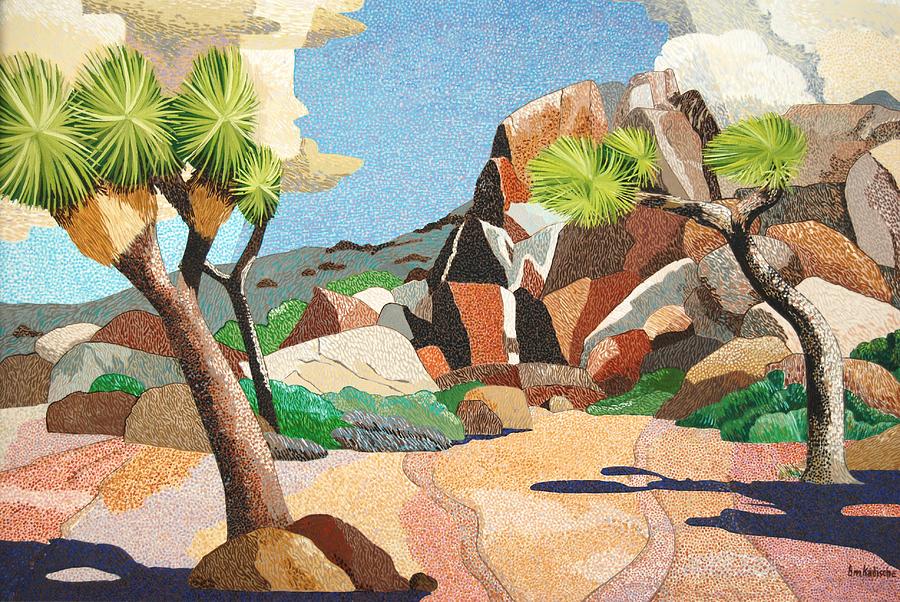 900x602 Joshua Tree Painting By Barry Kadische - Joshua Tree Painting