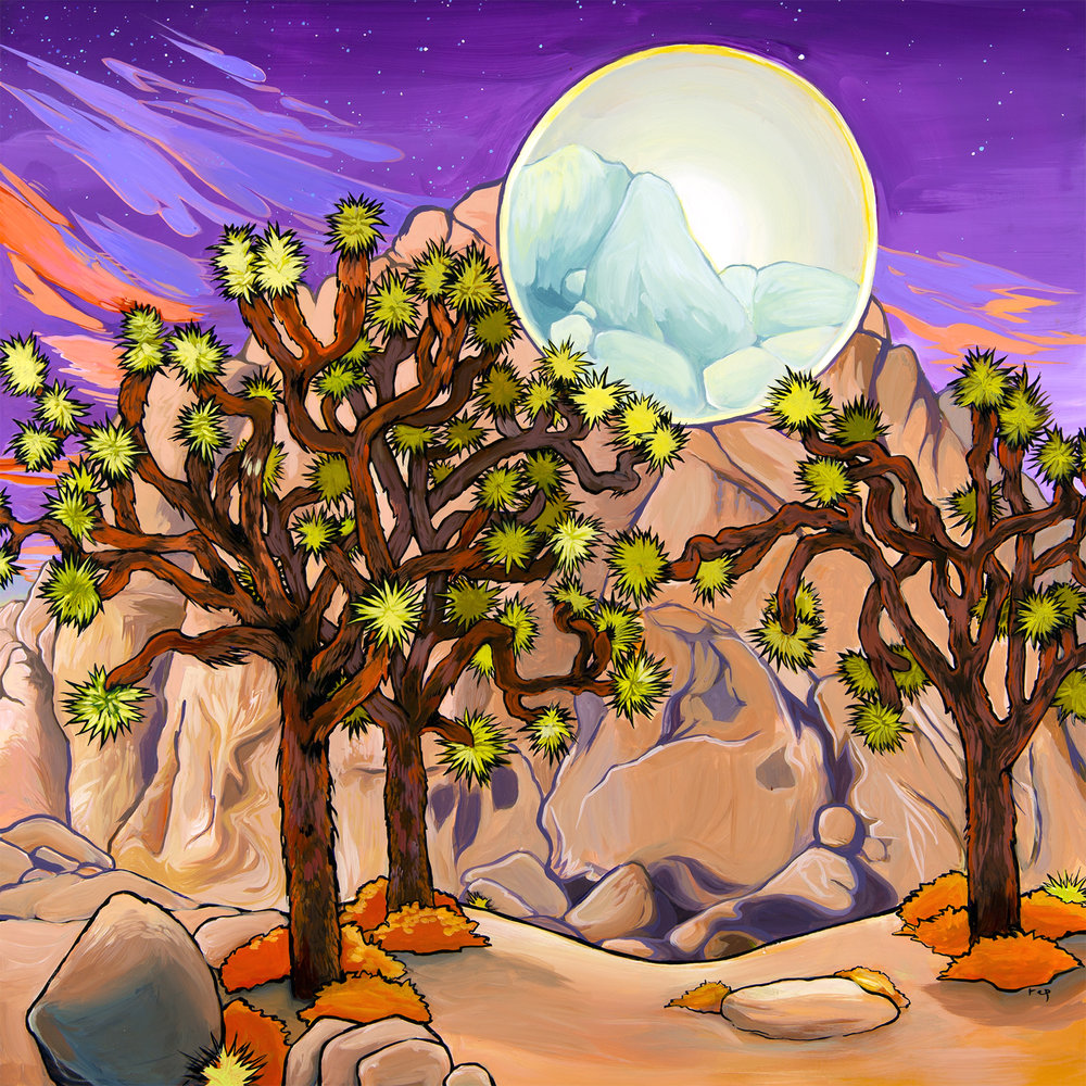 1000x1000 Joshua Trees 24x24 Original Painting Rachel Pohl Art - Joshua Tree Painting