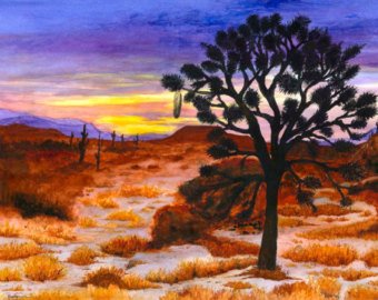 340x270 Joshua Tree Painting Etsy - Joshua Tree Painting