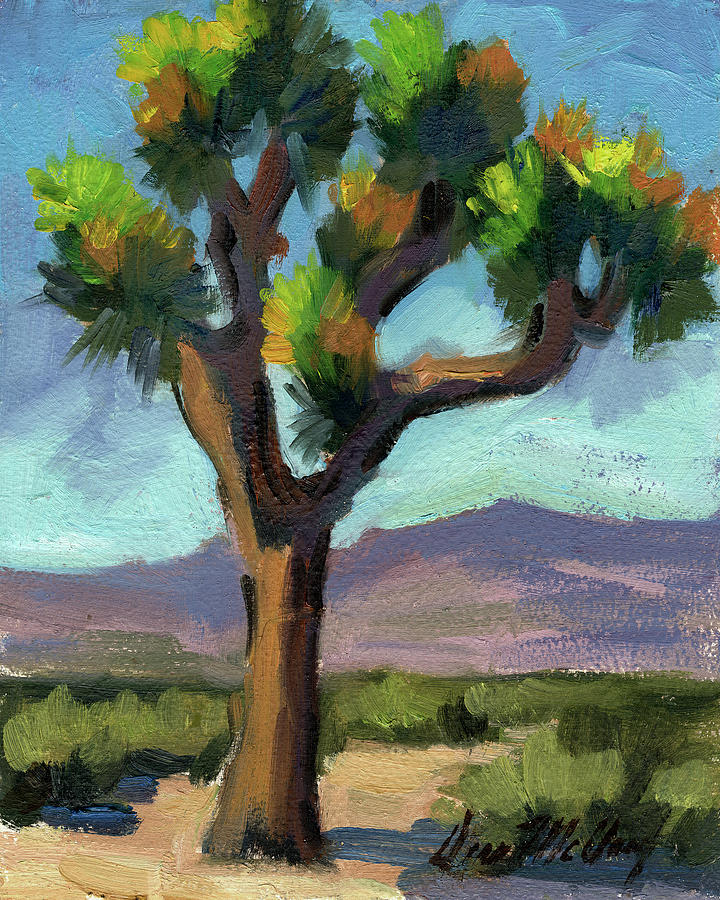 720x900 Lone Joshua Tree Painting By Diane Mcclary - Joshua Tree Painting