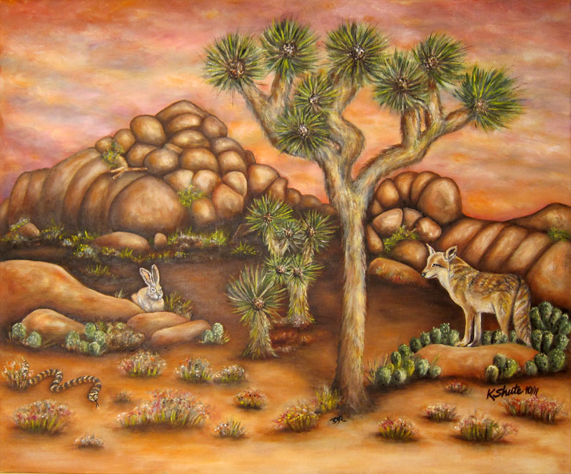 800x664 Nightlife In Joshua Tree - Joshua Tree Painting