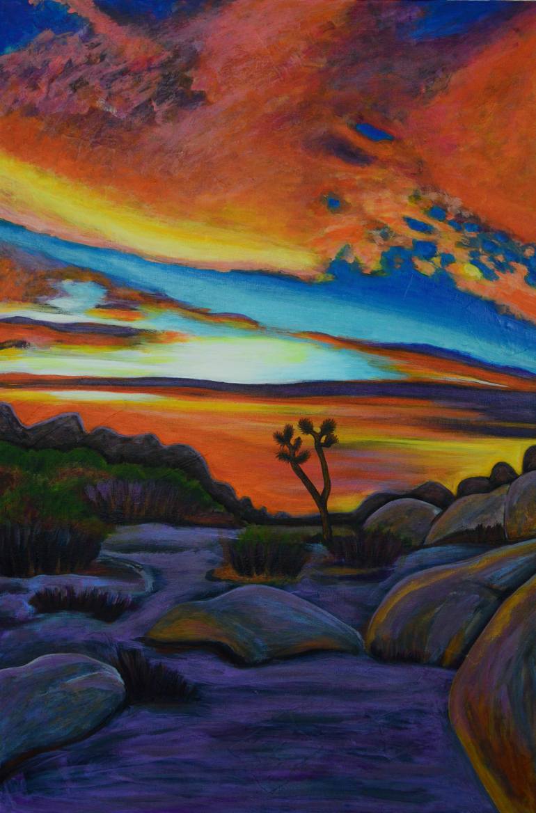770x1168 Saatchi Art Sunset - Joshua Tree Painting