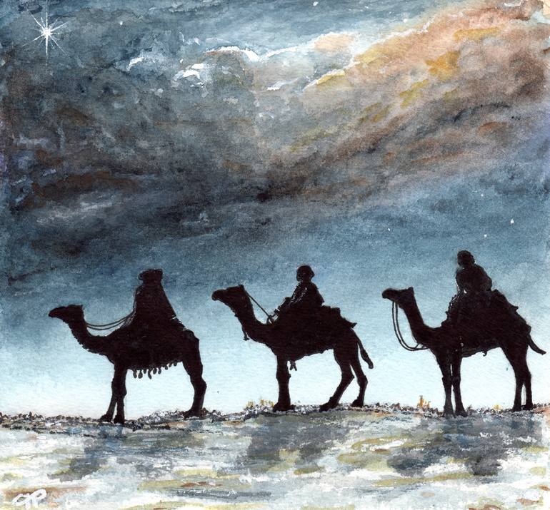 770x715 Saatchi Art Journey Of The Magi Painting By Graham Pope - Journey Of The Magi Painting