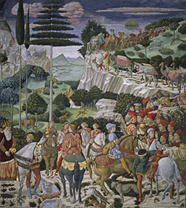 268x300 Benozzo Gozzoli - Journey Of The Magi Painting