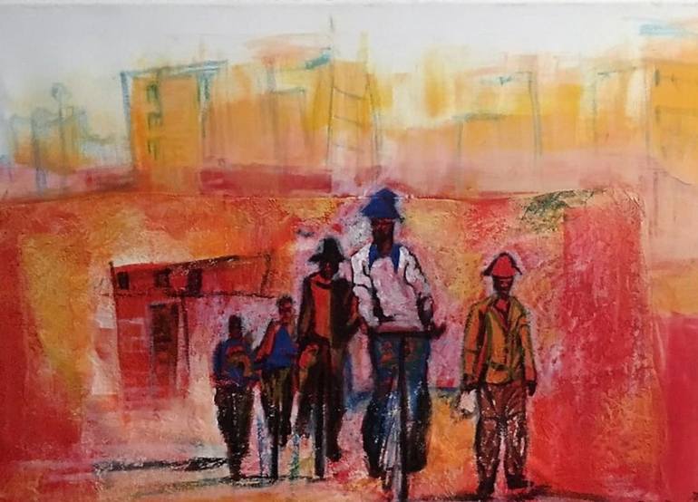 770x554 Saatchi Art African Journey Painting By Flatter Zenda - Journey Painting