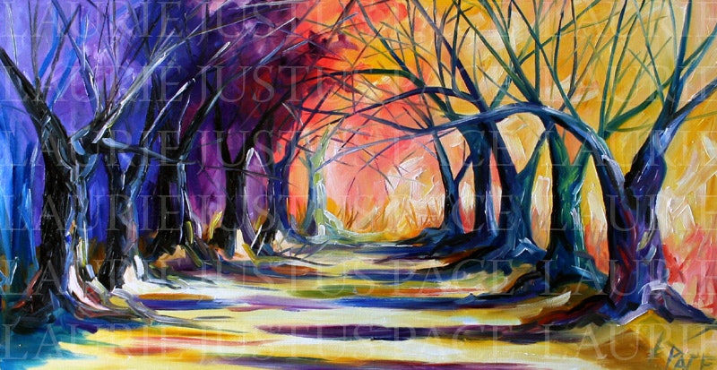 800x413 The Journey Landscape And Path Painting By Texas Artist Laurie - Journey Painting