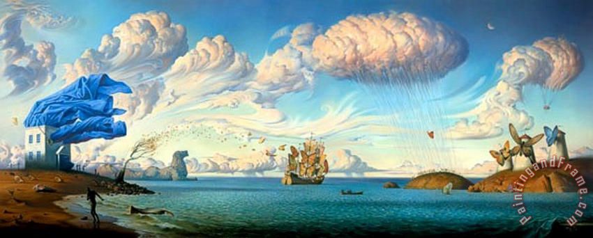 850x342 Vladimir Kush Metaphorical Journey Painting - Journey Painting
