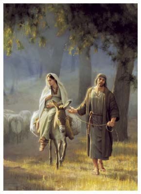 290x400 Journey To Bethlehem (Detail) 5x7 Print - Journey To Bethlehem Painting