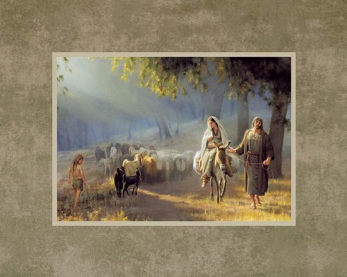 500x400 Journey To Bethlehem 16x20 Mat - Journey To Bethlehem Painting