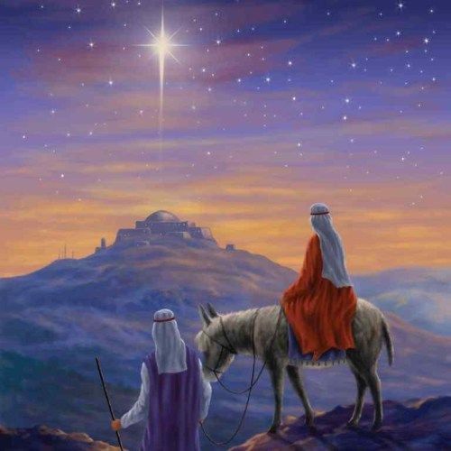500x500 Truth Himself December 2015 Art Christmas Paintings - Journey To Bethlehem Painting