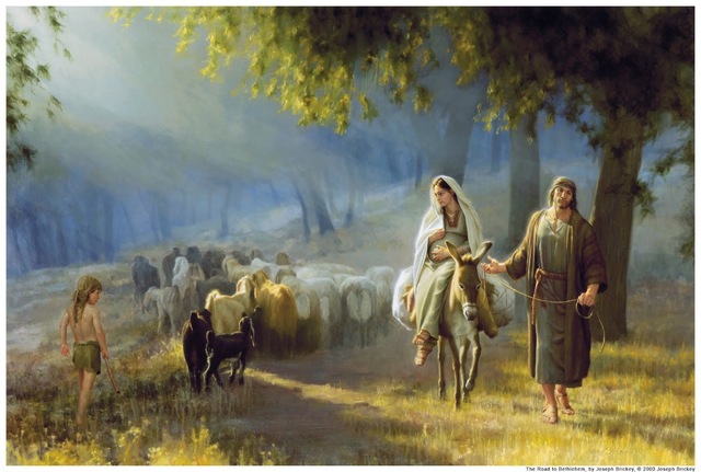 640x431 Wall Art For Living Room Landscape Oil Painting Journey - Journey To Bethlehem Painting