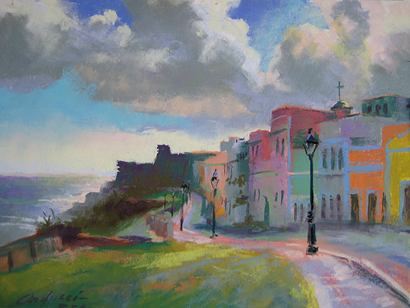 576x432 Judith Carducci Puerto Rico (En Plein Air) Workshop Landscape - Juan Painting