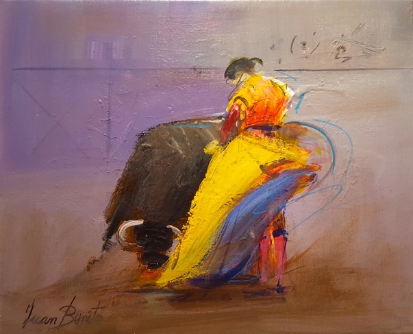 603x487 Tauromachie By Juan Benito, 2017 Painting Artsper (225868) - Juan Painting