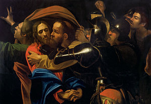 300x207 Judas Kiss Paintings Fine Art America - Judas Betrays Jesus Painting