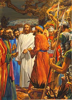 300x419 Ellen White On Gethsemane Amp Jesus' Betrayal - Judas Betrays Jesus Painting