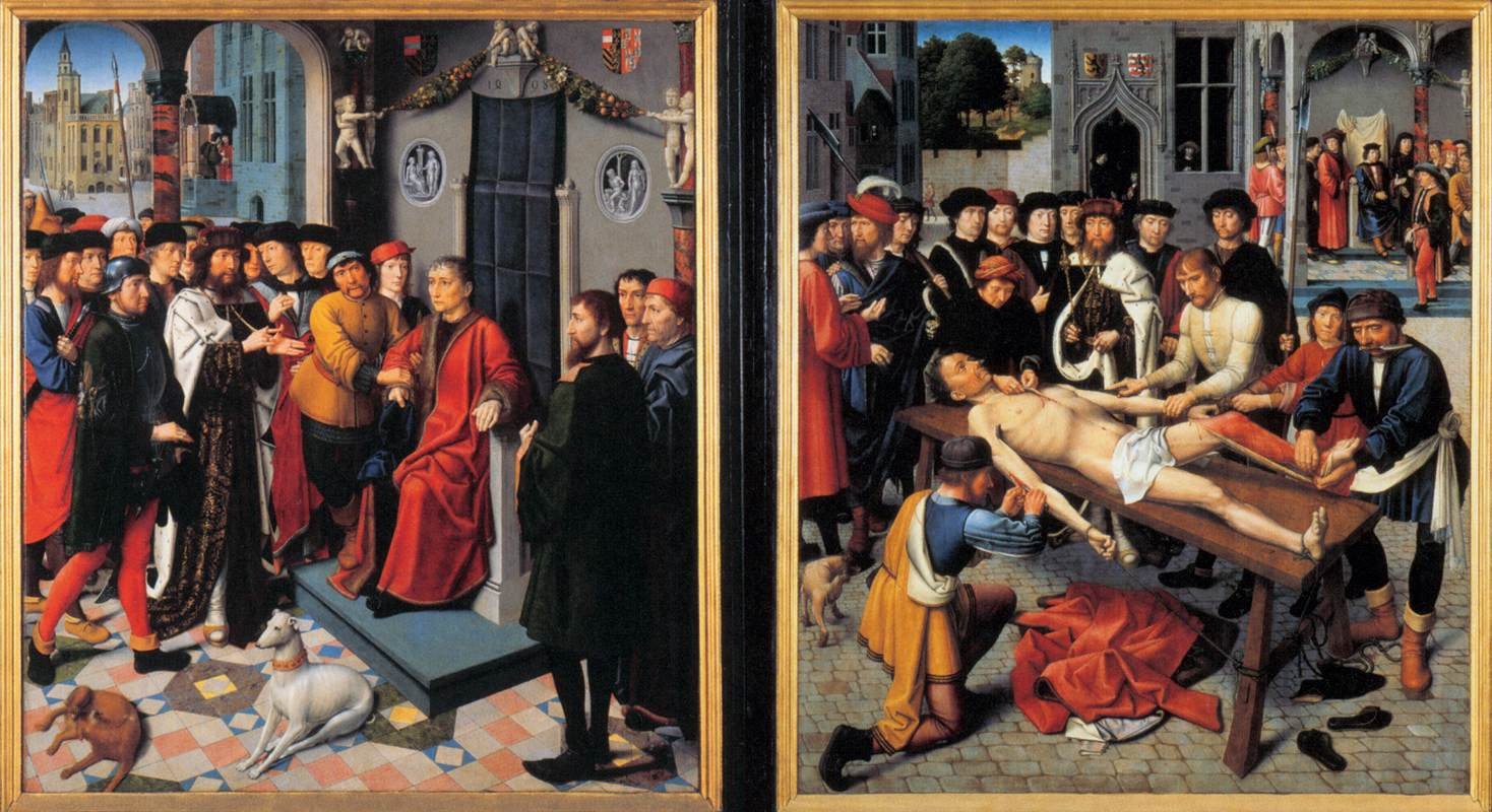 1468x800 Judgement Of Cambyses And The Flaying Of Sisamnes By Gerard David - Judgment Day Painting