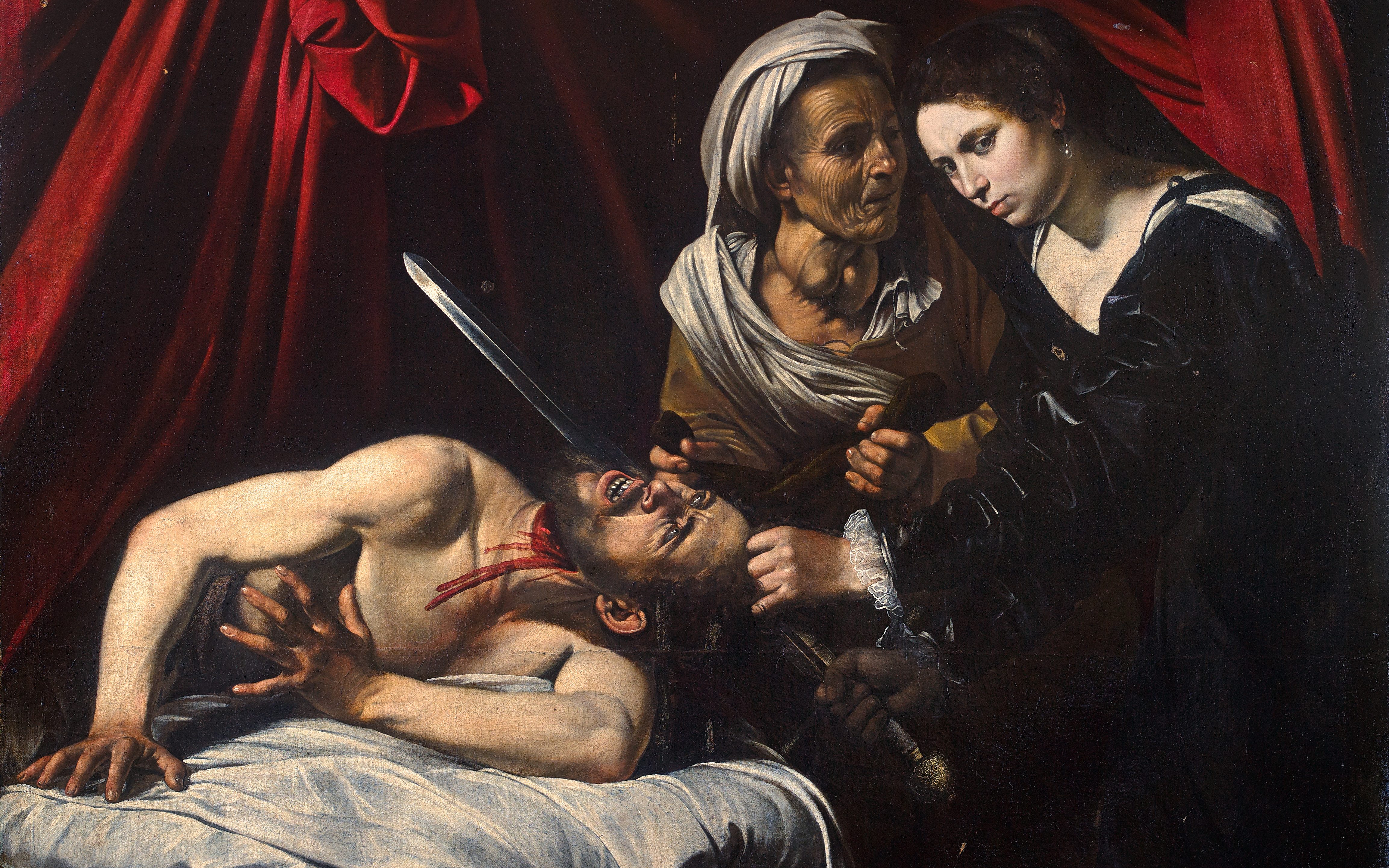 4614x2884 French Family Stumbles On Long Lost Caravaggio While Mending - Judith Painting