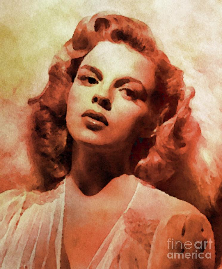 745x900 Judy Garland, Vintage Hollywood Actress Painting By John Springfield - Judy Garland Painting