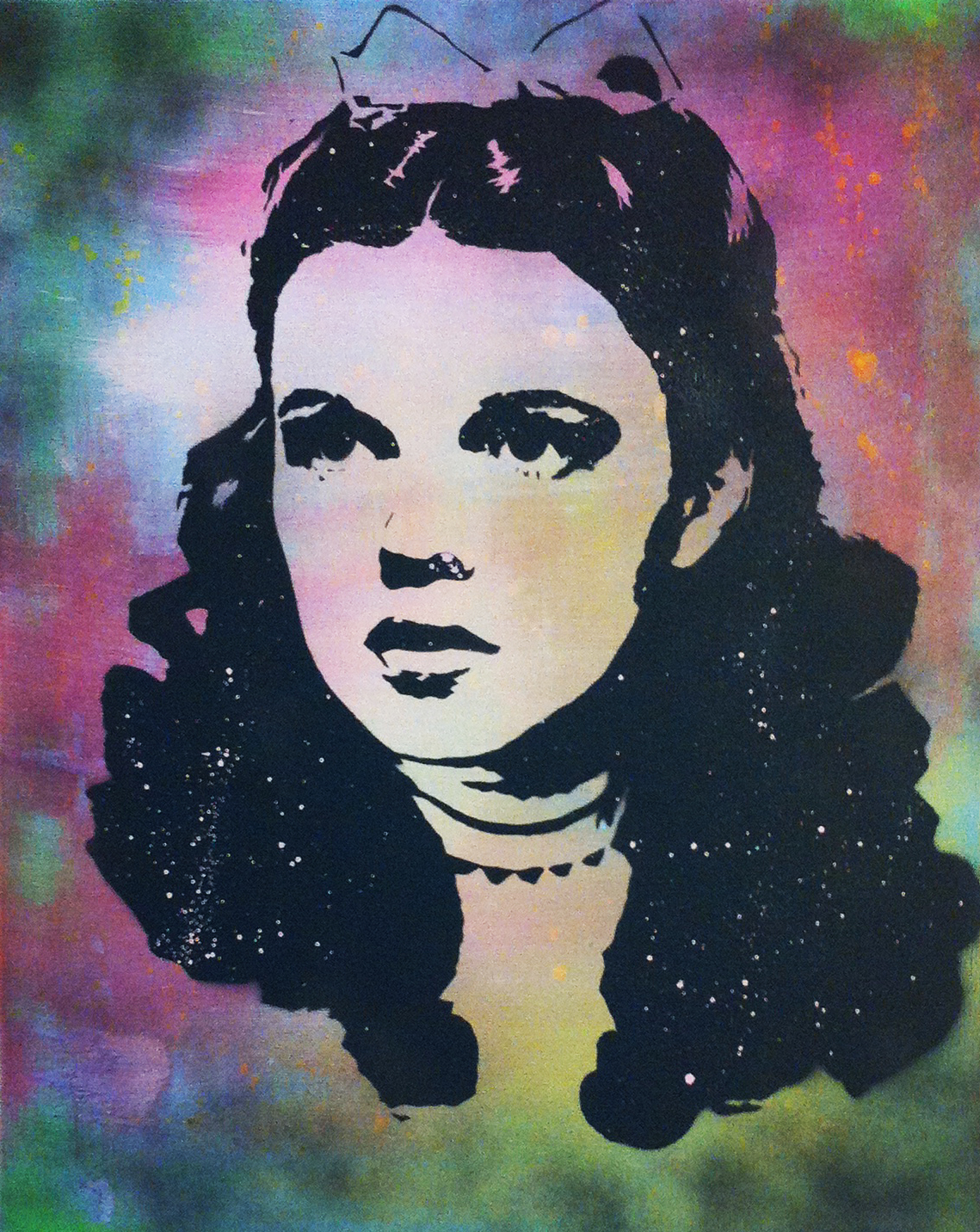1139x1432 Judy Spray Paint On Canvas By Ray Ferrer - Judy Garland Painting