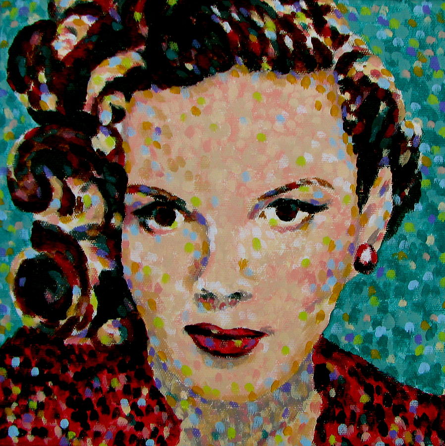 898x900 Judy Painting By Denise Landis - Judy Garland Painting