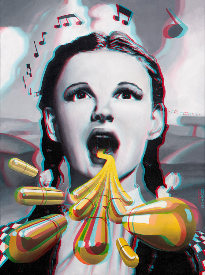 670x900 Somewhere Over The Barbiturates - Judy Garland Painting