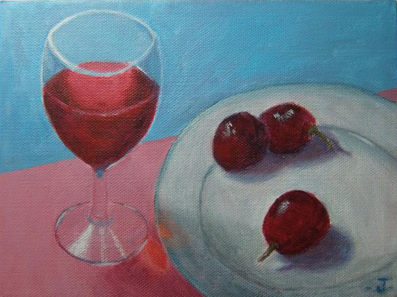 556x417 Grapes And Grape Juice Paint Happy - Juice Painting
