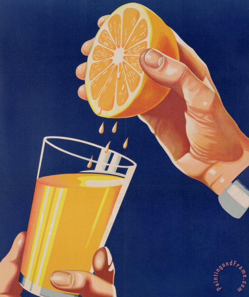 805x960 Israeli School Poster With A Glass Of Orange Juice Painting - Juice Painting